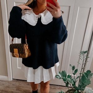 H&M peter pan collar layering top